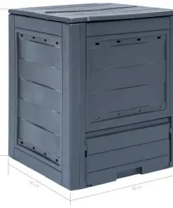 vidaXL Garden Composter Grey 60x60x73 cm 260 L
