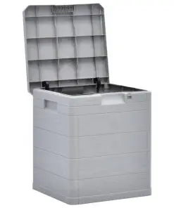 vidaXL Garden Storage Box 90 L Light Grey