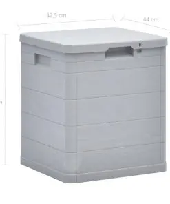vidaXL Garden Storage Box 90 L Light Grey