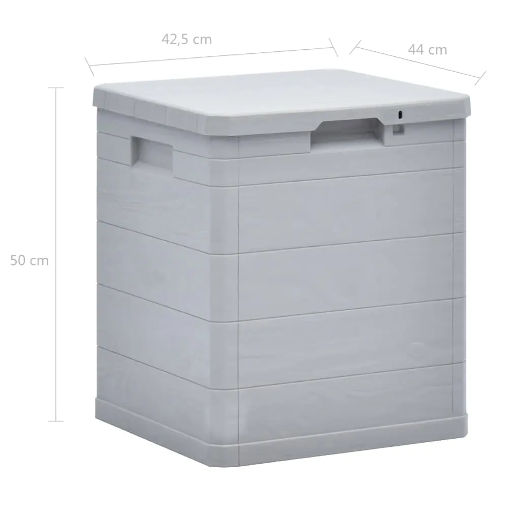 vidaXL Garden Storage Box 90 L Light Grey