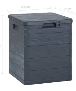 vidaXL Garden Storage Box 90 L Anthracite
