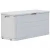 vidaXL Garden Storage Box 280 L Light Grey vidaXL Garden Storage Box 280 L Light Grey