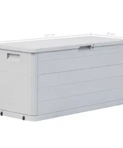 vidaXL Garden Storage Box 280 L Light Grey