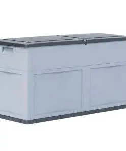 vidaXL Garden Storage Box 320 L Grey Black