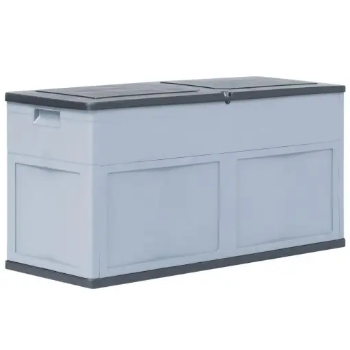 vidaXL Garden Storage Box 320 L Grey Black