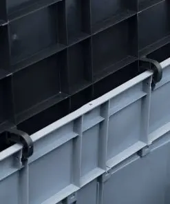 vidaXL Garden Storage Box 320 L Grey Black