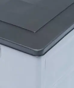 vidaXL Garden Storage Box 320 L Grey Black