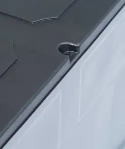 vidaXL Garden Storage Box 320 L Grey Black