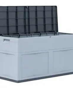 vidaXL Garden Storage Box 320 L Grey Black
