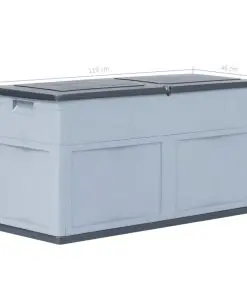 vidaXL Garden Storage Box 320 L Grey Black