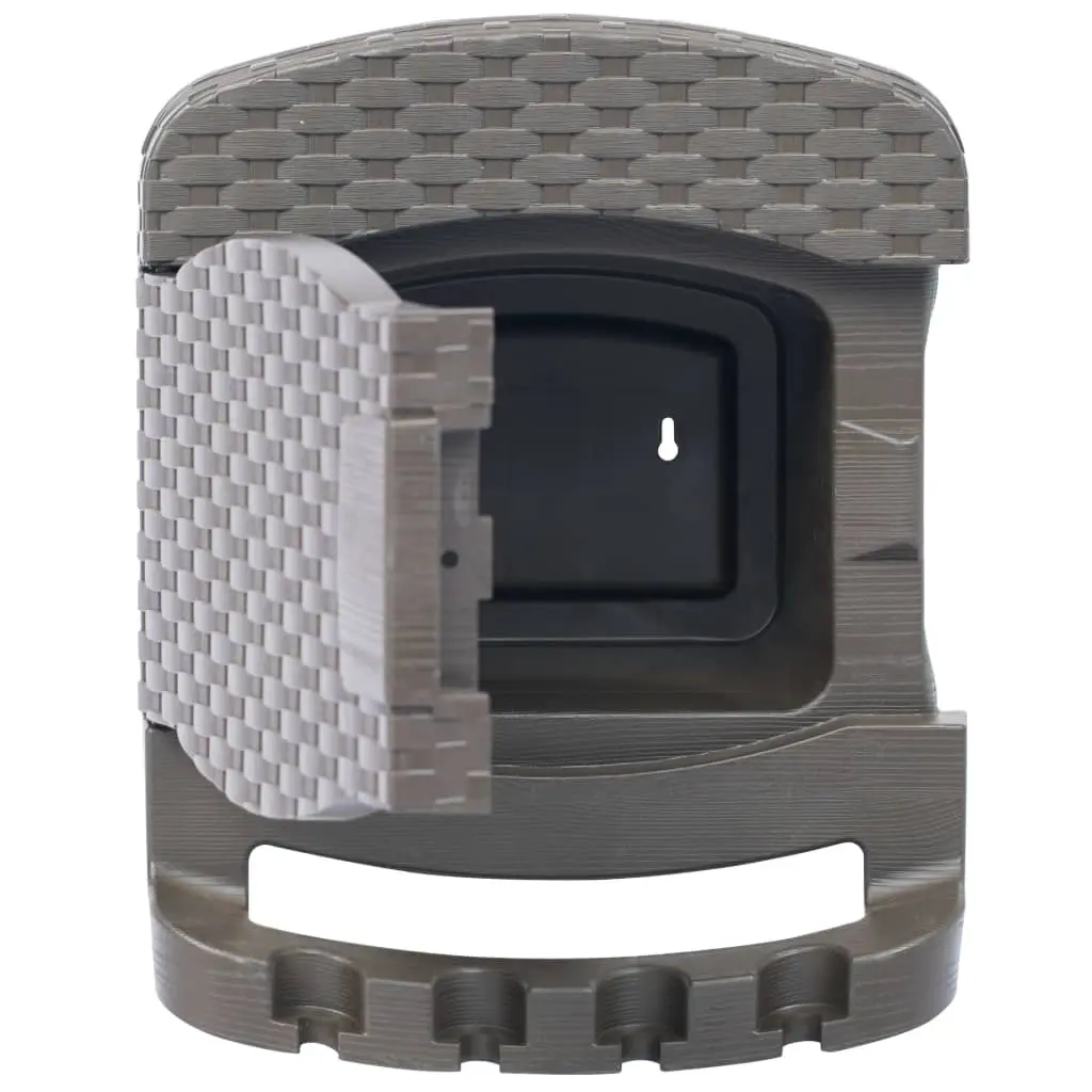 vidaXL Wall Mounted Garden Hose Reel Plastic Brown