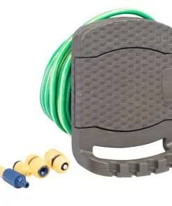 vidaXL Wall Mounted Hose Reel with Hose Plastic Brown