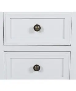 vidaXL Nightstands 4 pcs with 2 Drawers MDF White
