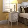vidaXL Nightstands 4 pcs with 2 Drawers MDF White