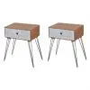 vidaXL Nightstands with Drawer 2 pcs Brown