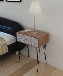 vidaXL Nightstands with Drawer 2 pcs Brown