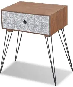 vidaXL Nightstands with Drawer 2 pcs Brown