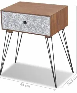 vidaXL Nightstands with Drawer 2 pcs Brown