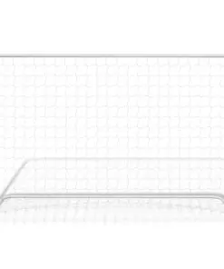 vidaXL Football Goals 2 pcs with Nets 182x61x122 cm Steel White