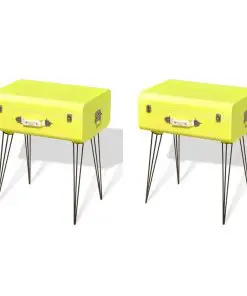 vidaXL Bedside Cabinets 2 pcs 49,5x36x60 cm Yellow