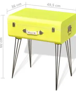 vidaXL Bedside Cabinets 2 pcs 49,5x36x60 cm Yellow