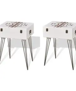 vidaXL Bedside Cabinets 2 pcs 40x30x57 cm White