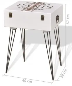 vidaXL Bedside Cabinets 2 pcs 40x30x57 cm White