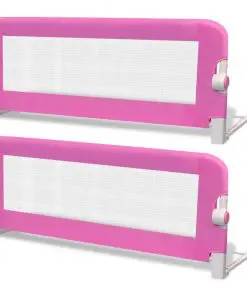 vidaXL Toddler Safety Bed Rail 2 pcs Pink 102×42 cm