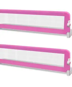vidaXL Toddler Safety Bed Rail 2 pcs Pink 150×42 cm