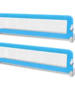 vidaXL Toddler Safety Bed Rail 2 pcs Blue 150×42 cm