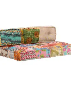 vidaXL Pallet Sofa Cushion Multicolour Fabric Patchwork