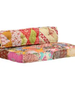 vidaXL Pallet Sofa Cushion Multicolour Fabric Patchwork