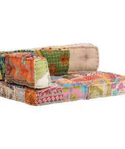 vidaXL Pallet Sofa Cushion Multicolour Fabric Patchwork