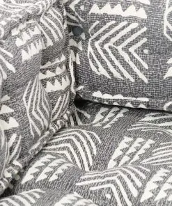 vidaXL Pallet Sofa Cushion Grey Fabric Patchwork