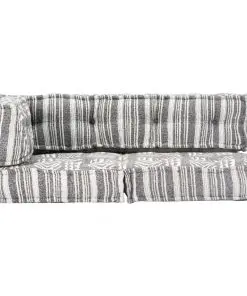 vidaXL Pallet Sofa Cushion Grey Fabric Patchwork