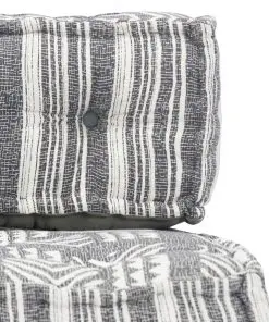 vidaXL Pallet Sofa Cushion Grey Fabric Patchwork