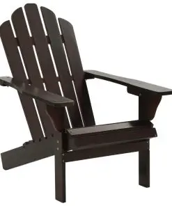 vidaXL Garden Chair with Ottoman Wood Brown
