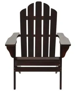 vidaXL Garden Chair with Ottoman Wood Brown