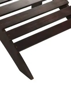 vidaXL Garden Chair with Ottoman Wood Brown