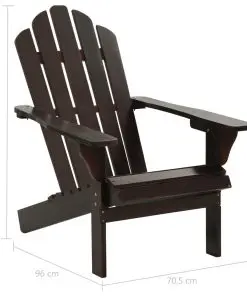 vidaXL Garden Chair with Ottoman Wood Brown