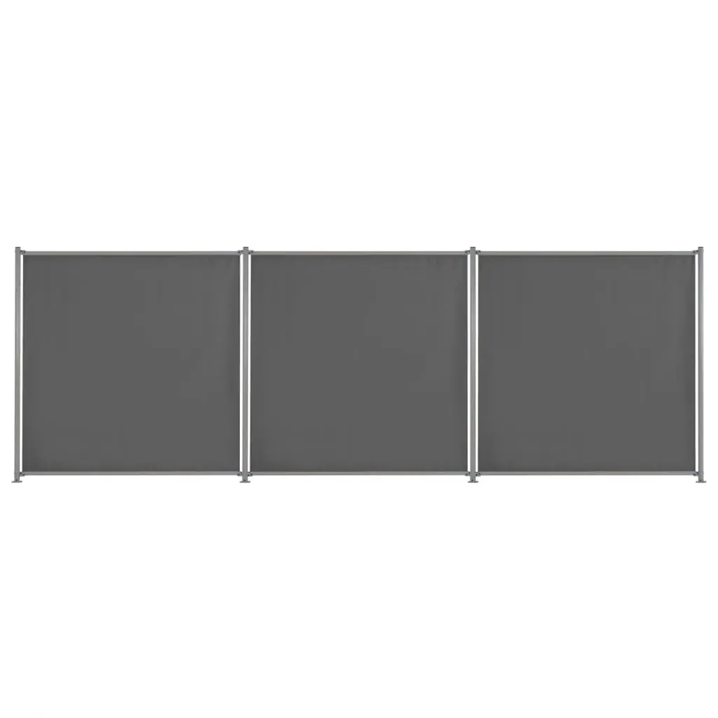 vidaXL Fence Panel 3 pcs Fabric 540×180 cm Anthracite