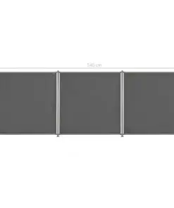 vidaXL Fence Panel 3 pcs Fabric 540×180 cm Anthracite