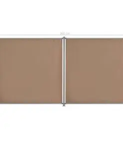 vidaXL Fence Panel 2 pcs Fabric 360×180 cm Taupe