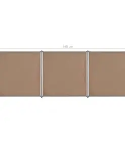 vidaXL Fence Panel 3 pcs Fabric 540×180 cm Taupe