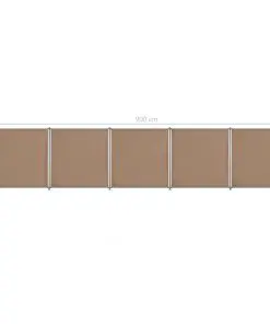 vidaXL Fence Panel 5 pcs Fabric 900×180 cm Taupe