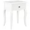 vidaXL Nightstand White 40x30x50 cm Solid Pine Wood