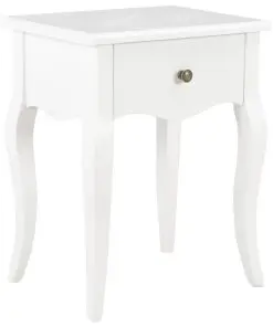 vidaXL Nightstand White 40x30x50 cm Solid Pine Wood