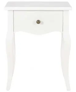 vidaXL Nightstand White 40x30x50 cm Solid Pine Wood