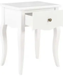 vidaXL Nightstand White 40x30x50 cm Solid Pine Wood