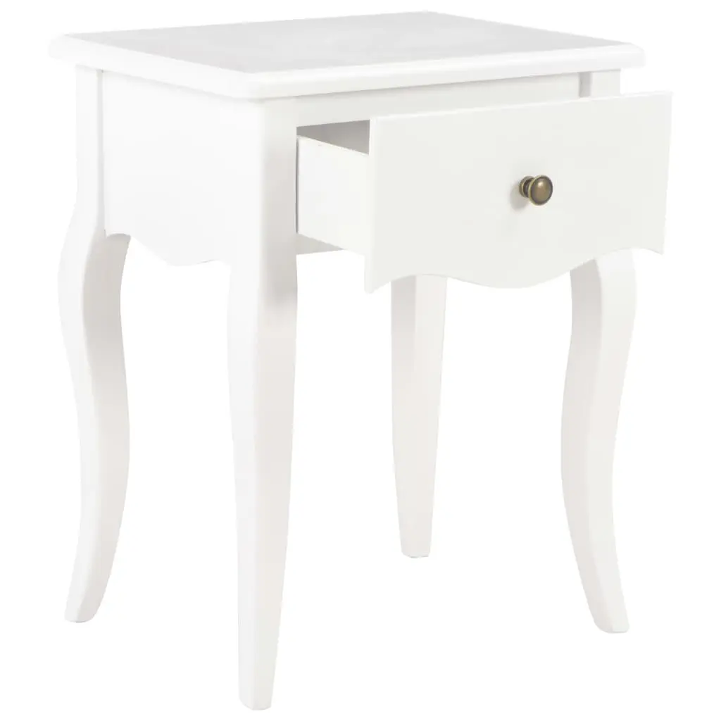 vidaXL Nightstand White 40x30x50 cm Solid Pine Wood